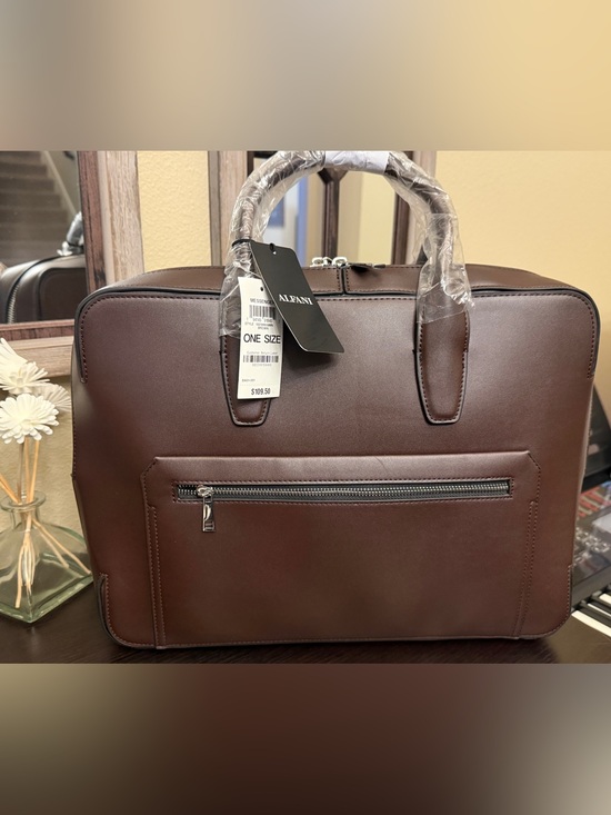 Alfani Other - Alfani Mens Messenger Bag Brown One Size Office Professional Laptop Travel NWT